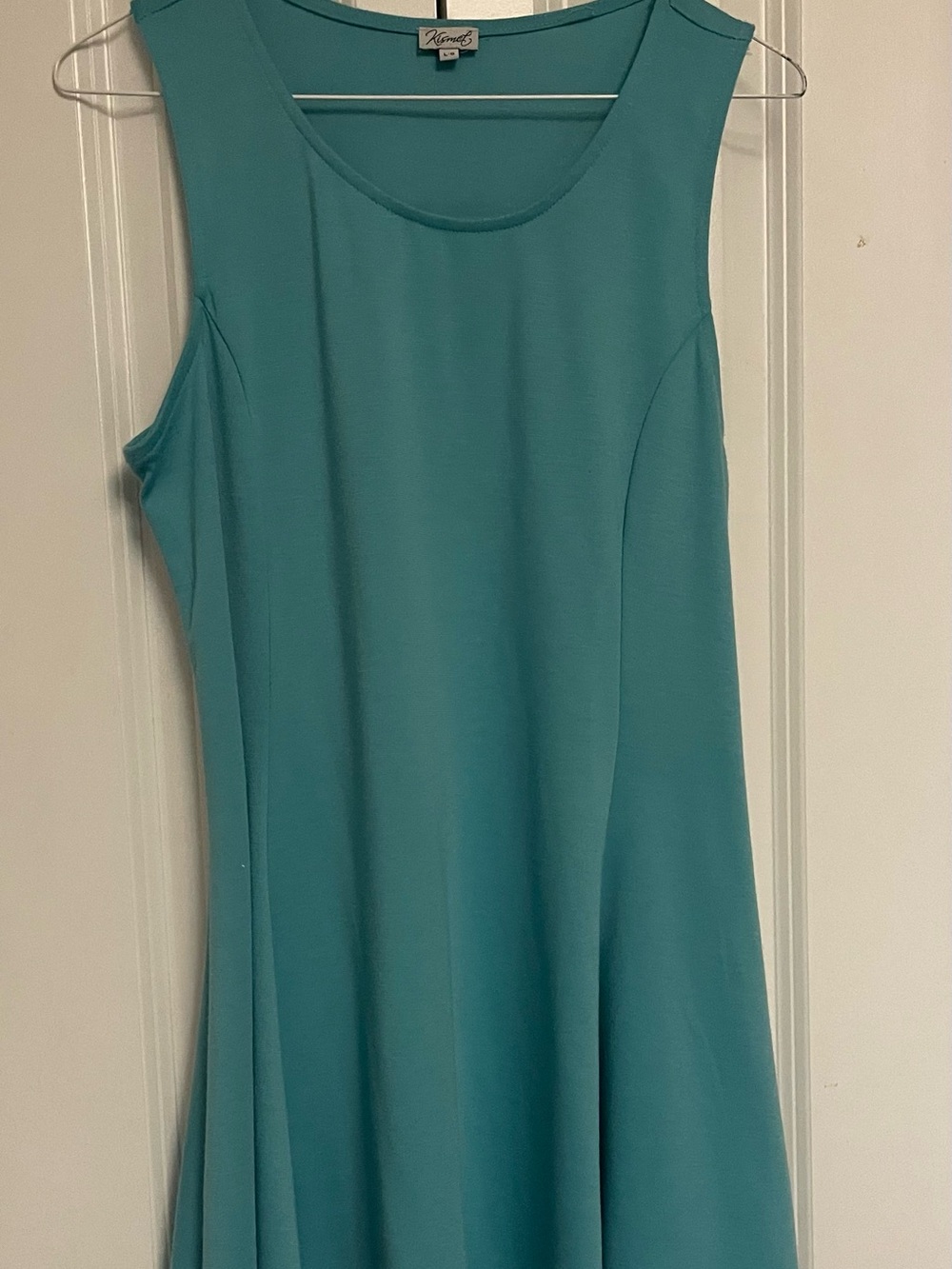 Sleeveless A-Line Tank Top Dress — Teal